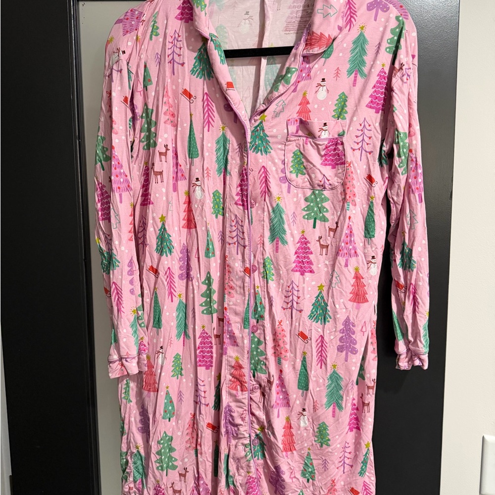 Little Sleepies Pink Twinkling Trees pajamas